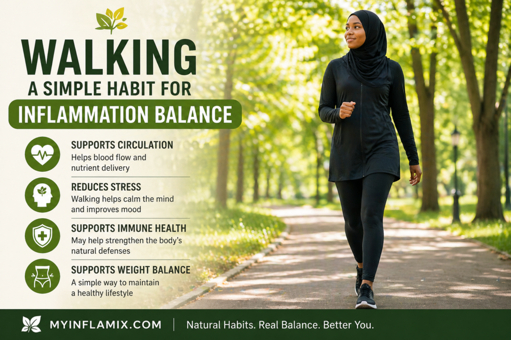 walking inflammation balance
